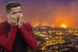 حريق هائل يهدد ملاعب كريستانو رونالدو في ماديرا