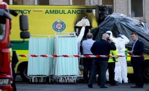 انفجار سيارة إسعاف في إيرلندا يودي بحياة المريض ( فيديو )