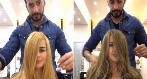 بالفيديو .. مصفف شعر في دبي يستخدم ” شوكولا نوتيلا ” لصبغ شعر الزبونة !