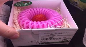 في هونغ كونغ .. حبة فراولة بـ 22 دولاراً هدية لعيد الفالنتاين