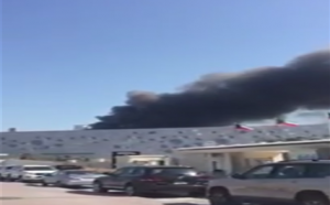 بالفيديو .. حريق ضخم في دار الأوبرا الكويتية