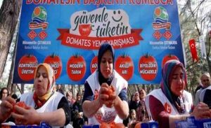 فتاة تركية تلتهم أكثر من 4 كيلو طماطم خلال 3 دقائق