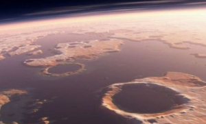 أمواج ” تسونامي ” تشكل حفرة على سطح كوكب ” المريخ “