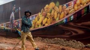 فنان برازيلي يعمل على إنجاز أكبر جدارية في العالم