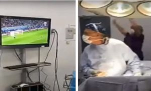 في تشيلي .. أطباء يتابعون مباراة كرة قدم أثناء إجرائهم عملية جراحية ! ( فيديو )