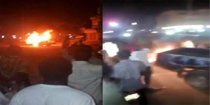 السودان : سائق سوري يتسبب بإصابة سوداني في حادث سير .. و ” متفلتون ” يقومون بإحراق سيارته ! ( فيديو )