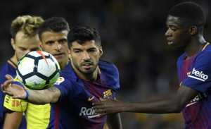 ديمبلي يكشف عن طلب غريب من سواريز في أولى مبارياته مع برشلونة