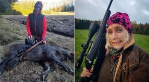 امرأة سويدية تقتل الحيوانات المفترسة في أوقات فراغها !
