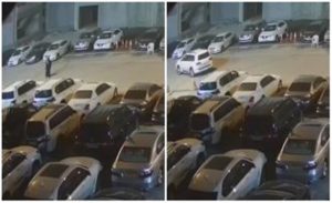 كاميرا مراقبة ترصد سرقة فتاة لسيارة بالكويت ( فيديو )