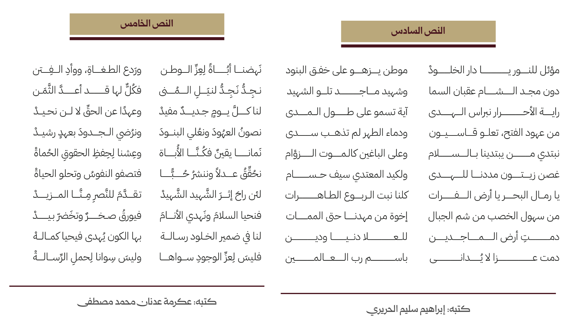 7 نصوص سيصبح أحدها النشيد الوطني السوري الجديد .. تعرف إليها.